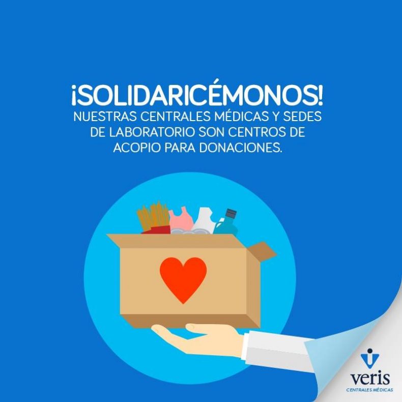 Veris Centrales Médicas realiza un plan de emergencia y recepta donaciones para damnificados de sismo