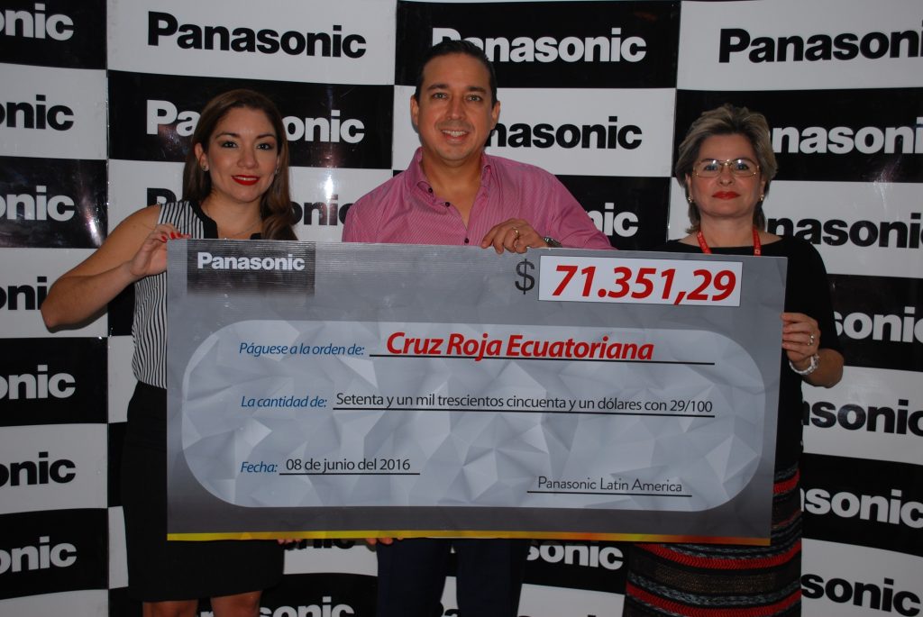 Panasonic Latinoamérica dona 71 mil dólares a favor de los damnificados de Manabí y Esmeraldas