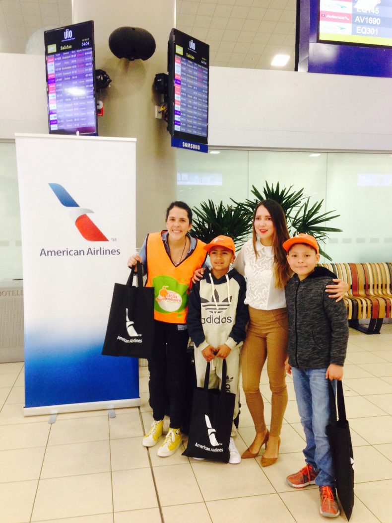 AMERICAN AIRLINES Y FUNDACIÓN RIVADENEIRA CUMPLEN EL SUEÑO DE DOS NIÑOS ECUATORIANOS