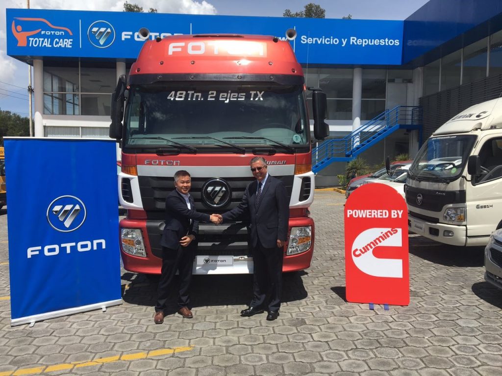 Simón Xu, director de Operaciones de la División HDT de Foton Latinoamérica, estuvo en Ecuador
