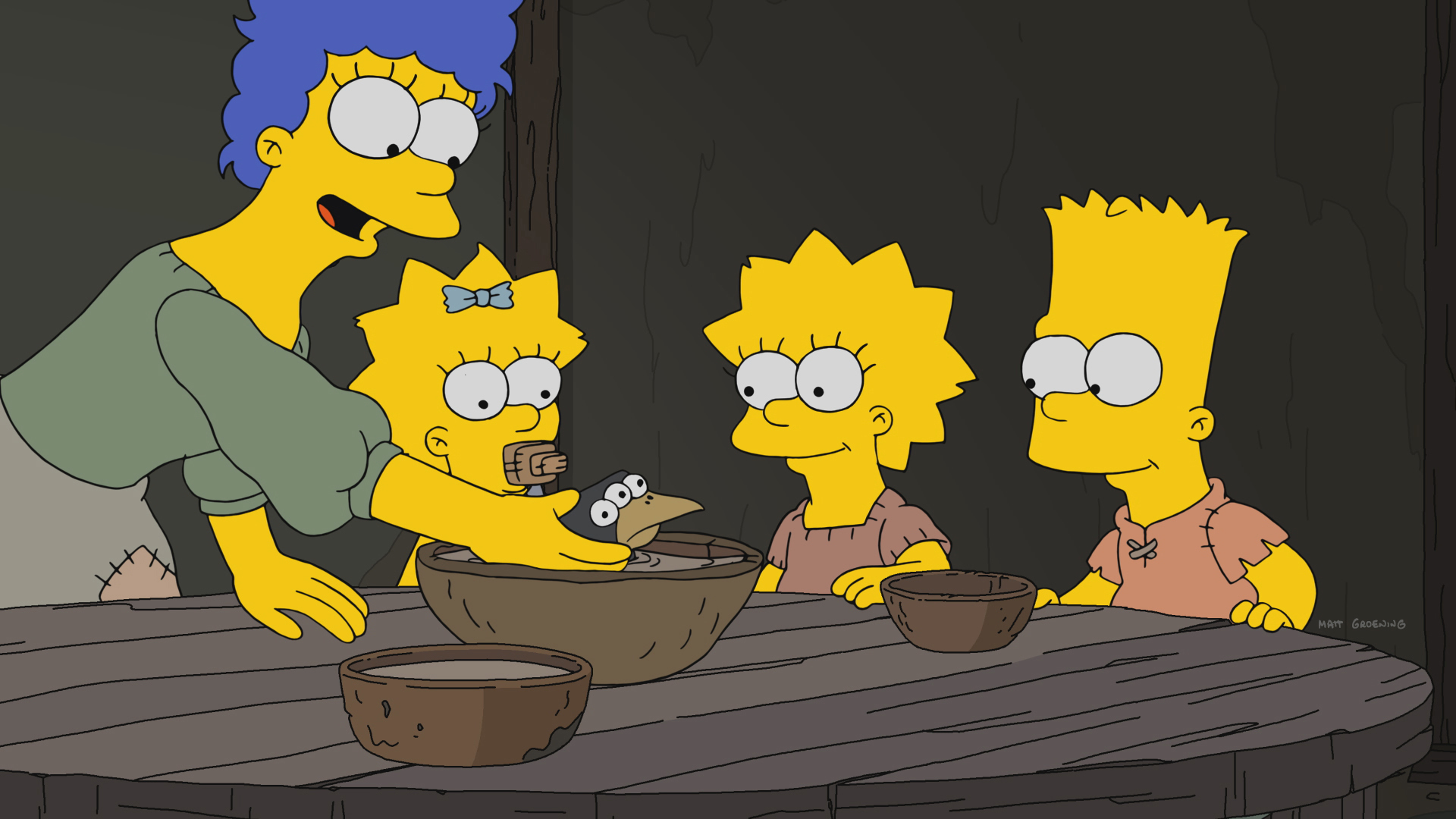 THE SIMPSONS: In a magical medieval world, Marge’s mother is turned into an Ice Walker and the only way for Homer to afford the cure is to force Lisa to use illegal magic. When the King discovers this, he kidnaps Lisa and Homer must lead a feudal uprising to save her in “ THE SERFONS” series premiere episode of THE SIMPSONS airing Sunday, Oct. 1 (8:00-8:30 PM ET/PT) on FOX. THE SIMPSONS ™ and © 2016 TCFFC ALL RIGHTS RESERVED. CR: FOX.