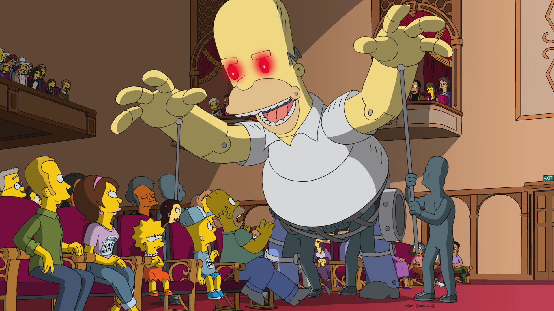THE SIMPSONS: Marge and Lisa turn Lisa’s sad experience into a successful graphic novel-turned-Broadway show, but they struggle with creative differences and ego in the all-new “Springfield Splendor” episode of THE SIMPSONS airing Sunday, Oct. 8, (8:00-8:30 PM ET/PT) on FOX. THE SIMPSONS ™ and © 2017 TCFFC ALL RIGHTS RESERVED. THE SIMPSONS ™ and © 2017 TCFFC ALL RIGHTS RESERVED.