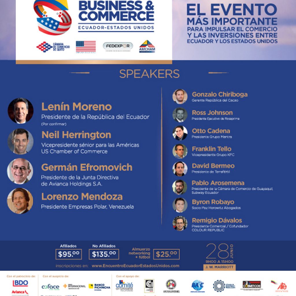 Business & Commerce Ecuador - Estados Unidos para impulsar el comercio y las inversiones se realiza en Quito