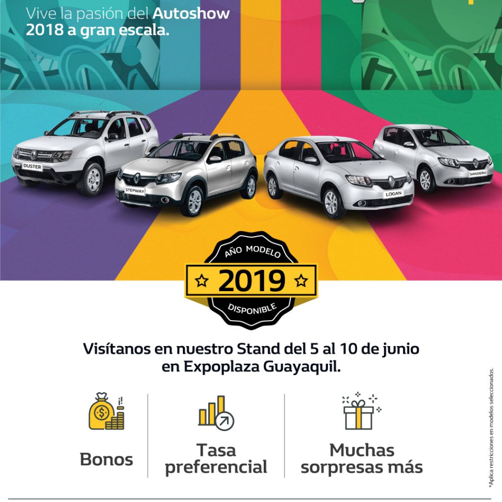 RENAULT ESTARÁ PRESENTE EN EL AUTOSHOW 2018 EN GUAYAQUIL