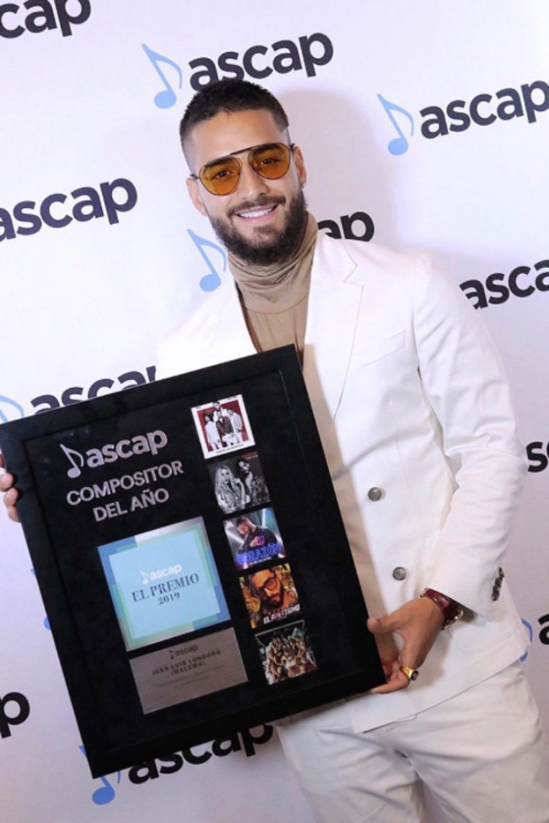MALUMA GALARDONADO CON EL PREMIO ASCAP AL COMPOSITOR DEL AÑO Maluma ASCAP