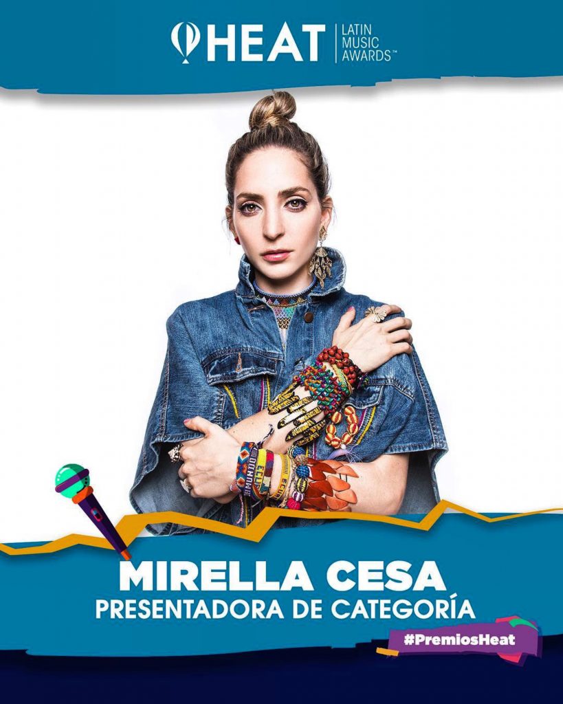 Mirella Cesa presentará una categoría en Los Premios Heat 2019 de la cadena de videos HTV