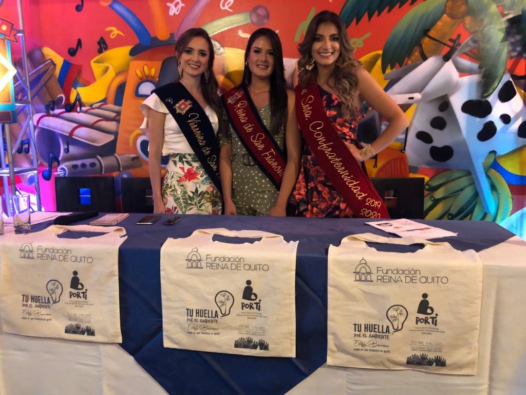 La Reina de San Francisco de Quito Estefanía Barreno presenta con su corte los proyectos sociales que están trabajando en 2020