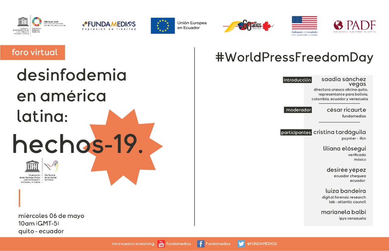 Día de la Libertad de Prensa se conmemora con foro virtual sobre desinfodemia en América Latina