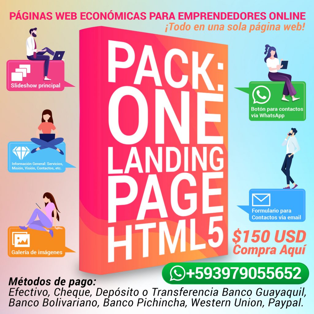 Pack: One Landing Page HTML5 / CSS3 Responsive $150 USD