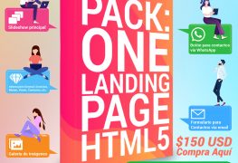 Páginas Web económicas para emprendedores online, Pack: One Landing Page HTML5 $150 USD