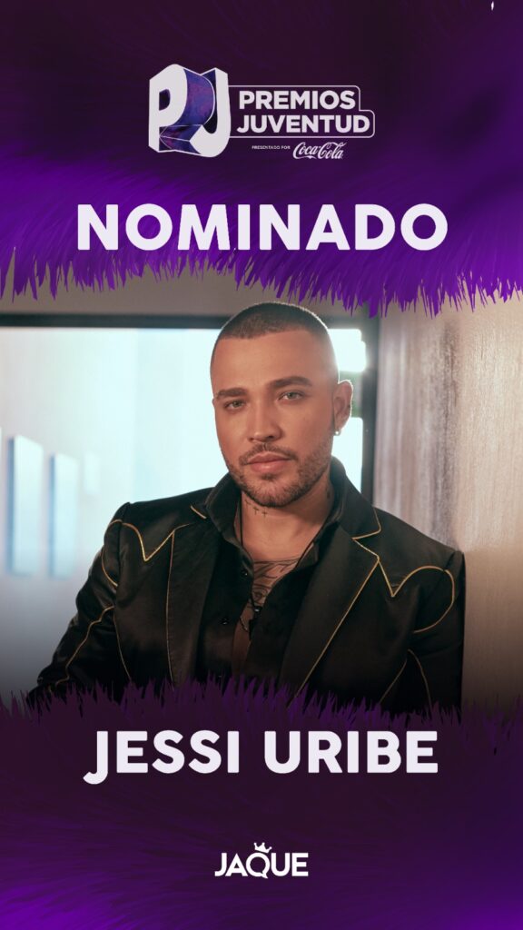 ¡Sigue Brillando! Jessi Uribe recibe dos nominaciones en Premios Juventud 2023